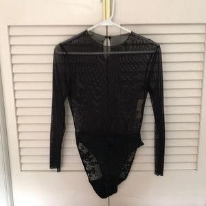 Victoria’s Secret Sheer Black Bodysuit